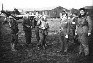 Peter at far right with 46 Squadron at Stapleford 